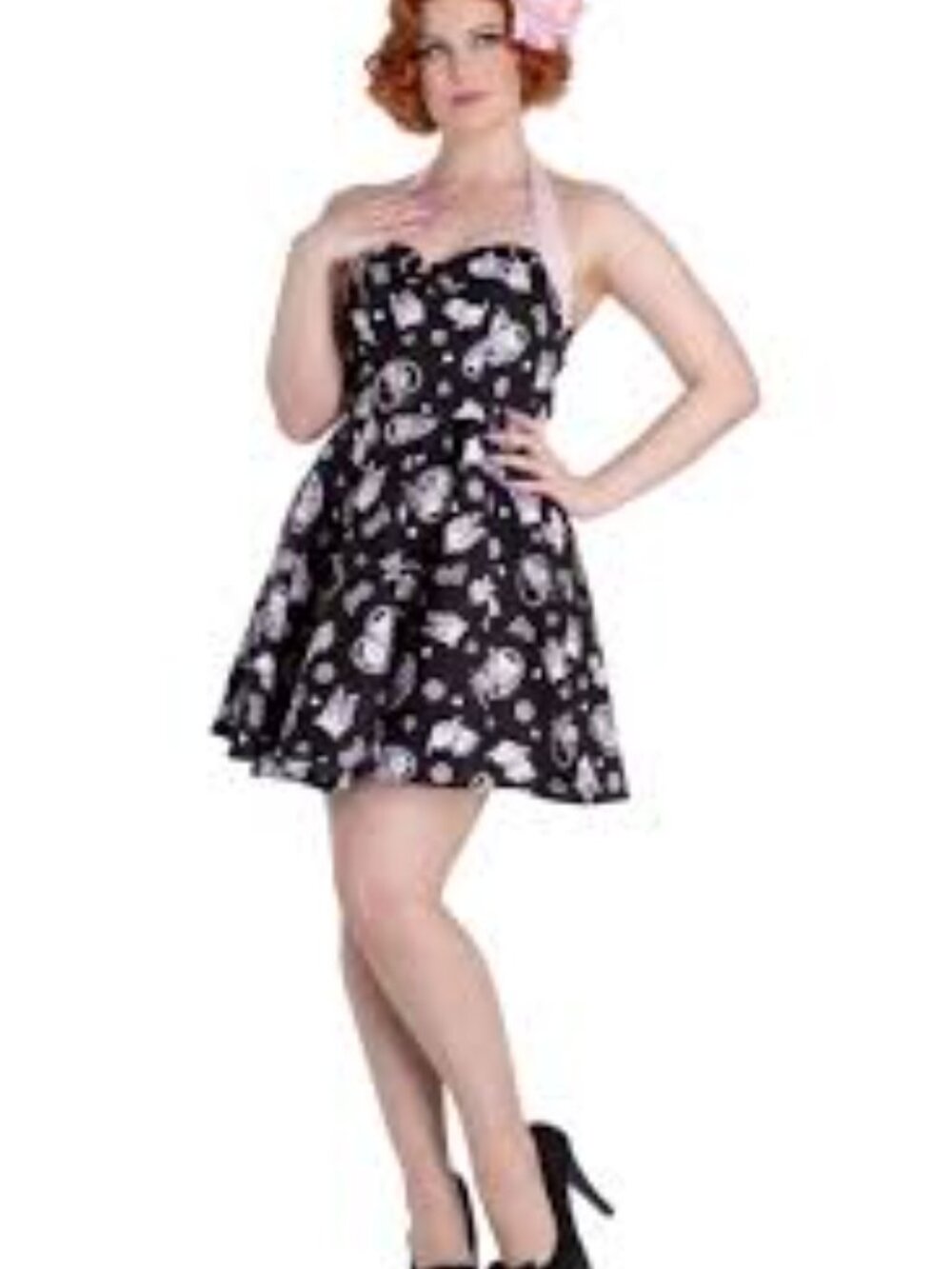 Hell Bunny Amelia kitty halter dress